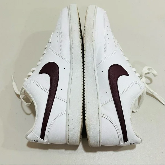 Nike Court Vision LO NN White Burgundy Crush Men Shoes Sneaker DH2987-11 Size 11 - Picture 7 of 9